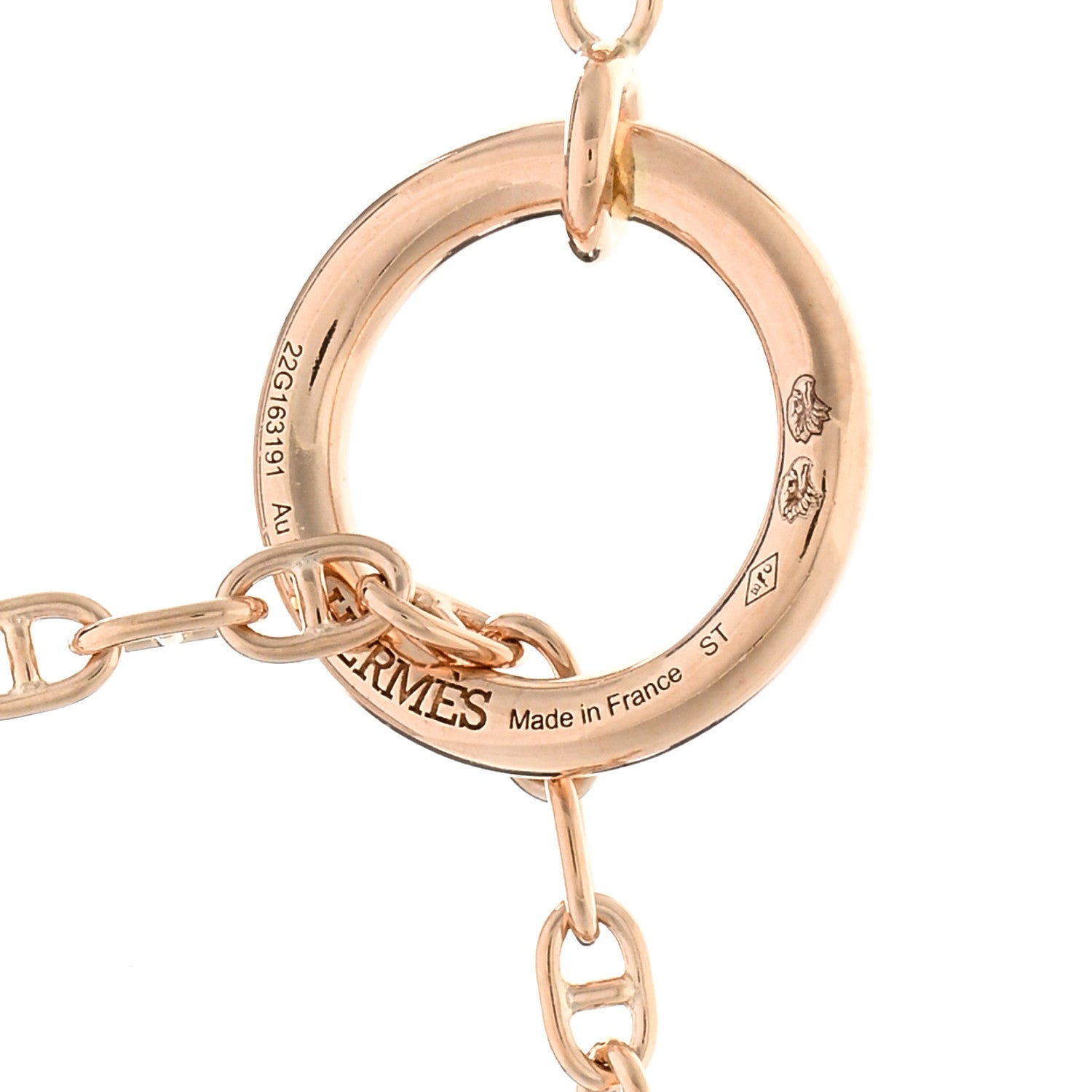 Hermes 18K Rose Gold Diamond PM New Farandole Pendant Necklace ST 4 of 5