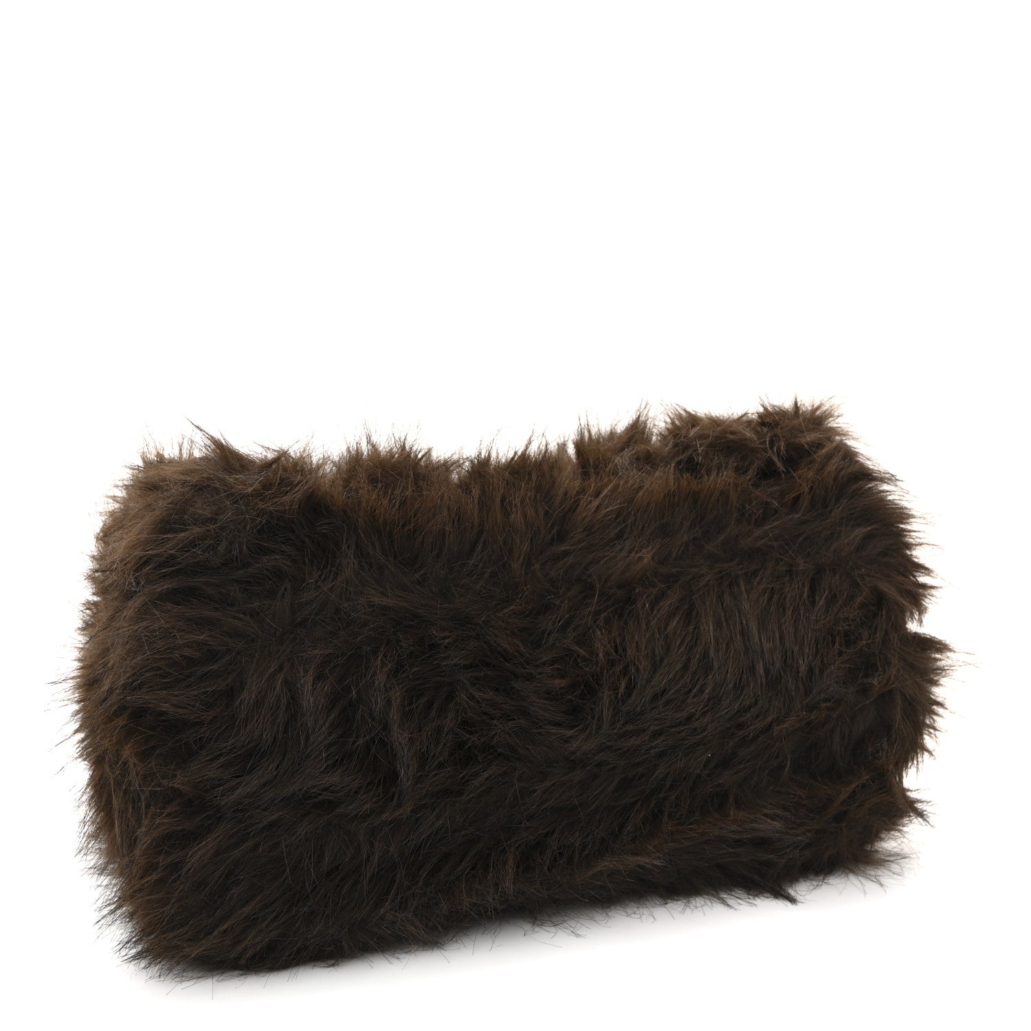 Balenciaga Faux Fur Medium Crush Chain Bag Brown 4 of 9