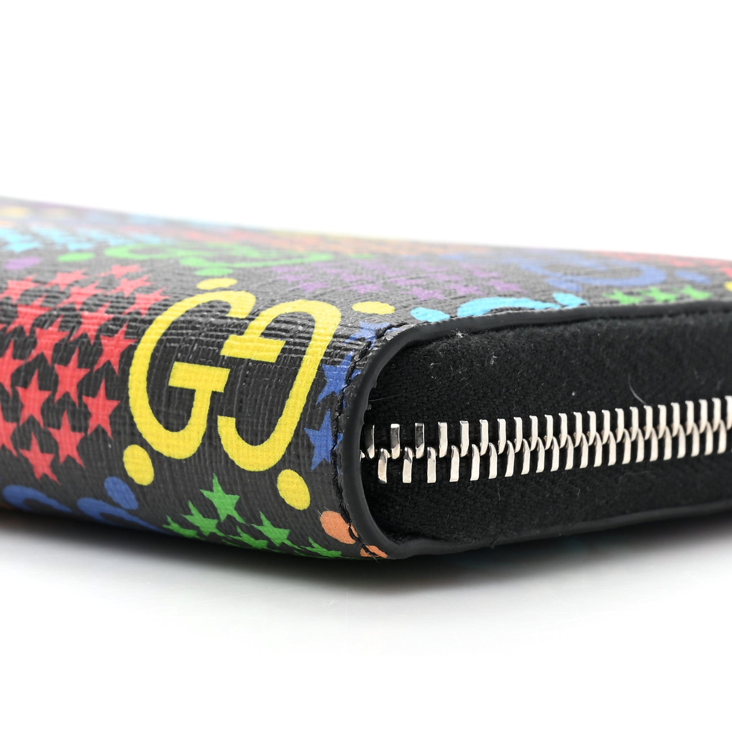 Gucci GG Supreme Monogram Psychedelic Zip Around Wallet Black Multicolor 11 of 13