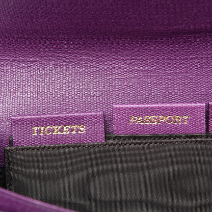 Saint Laurent Textured Calfskin Classic Y Document Case Clutch Purple 9 of 9