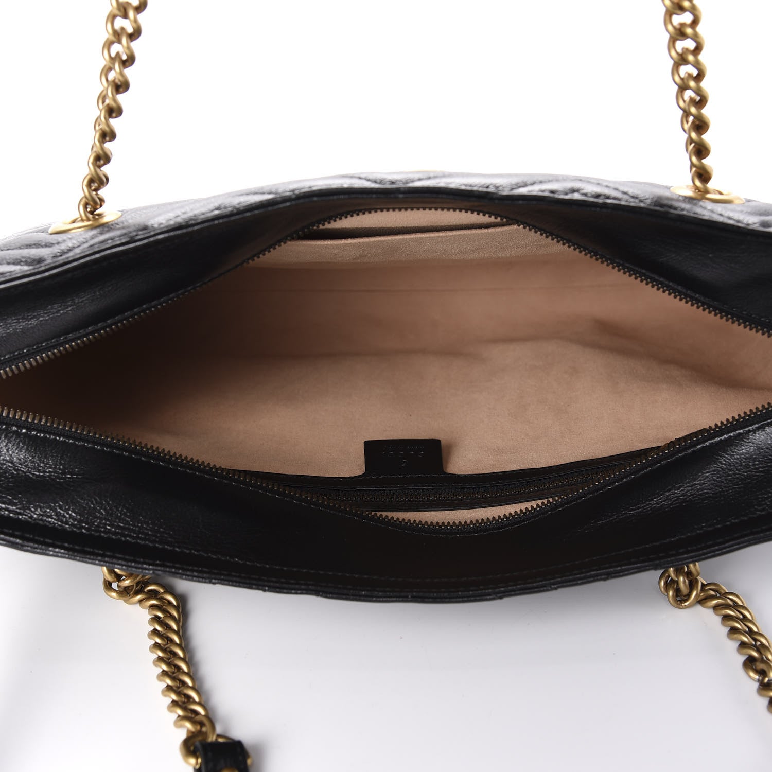 Gucci Vintage Calfskin Matelasse Medium GG Marmont Slim Tote Black 5 of 10