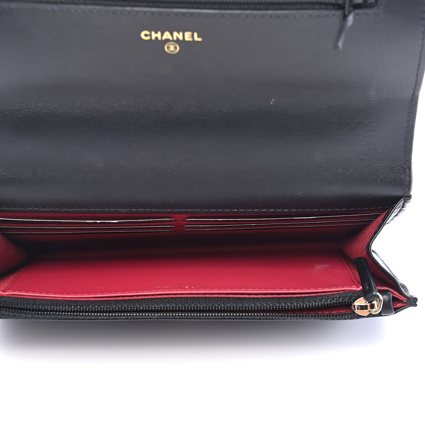 Lambskin Quilted Chanel 19 Wallet On Chain WOC Black