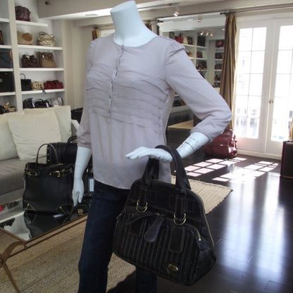 Chloe Leather Large Quilted Bay Tote Brown 2 of 11