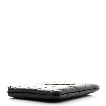 Saint Laurent Calfskin Matelasse Monogram Key Pouch Black 4 of 7