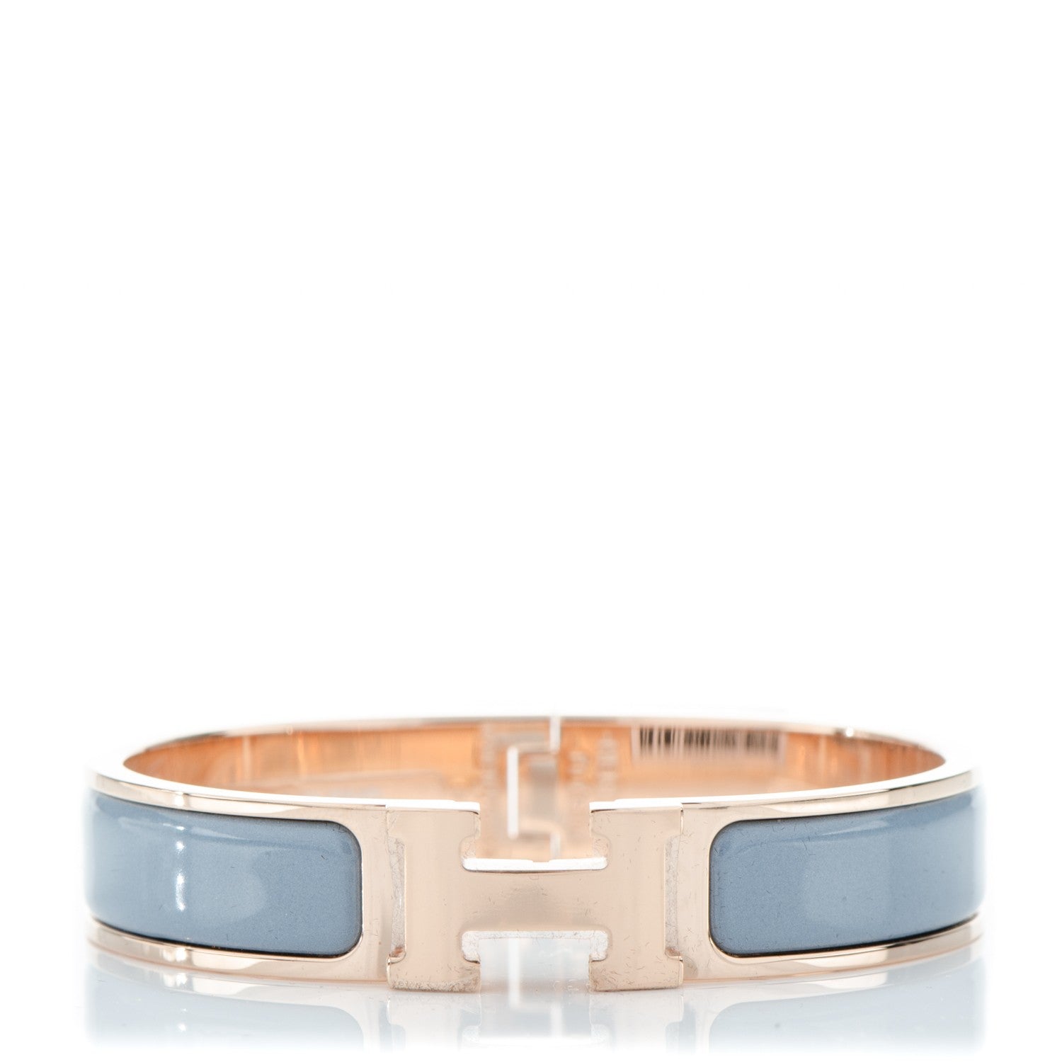 Hermes Enamel Narrow Clic Clac H Bracelet PM Gris Orage 1 of 5