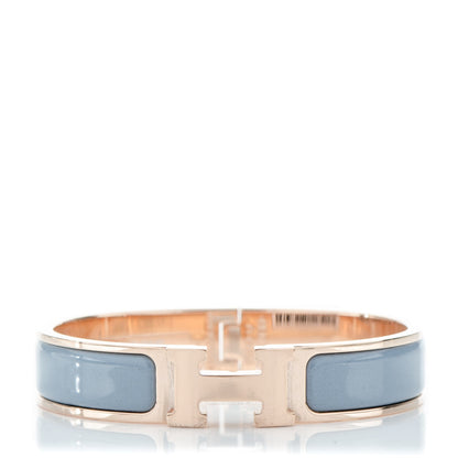 Hermes Enamel Narrow Clic Clac H Bracelet PM Gris Orage 1 of 5