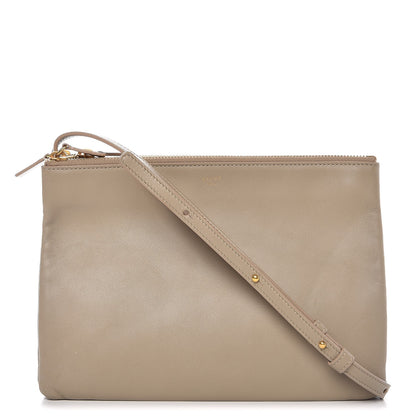 Celine Lambskin Large Trio Crossbody Bag Beige 1 of 11