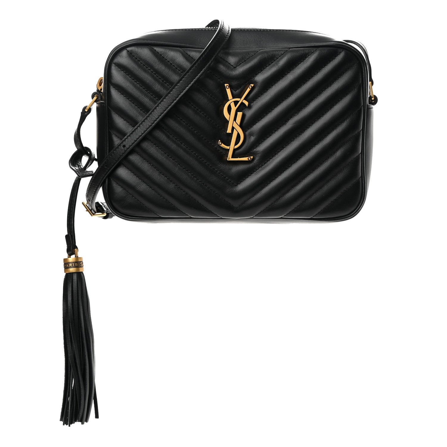Saint Laurent Calfskin Matelasse Monogram Lou Camera Bag Black 1 of 11