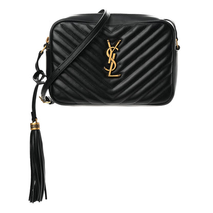 Saint Laurent Calfskin Matelasse Monogram Lou Camera Bag Black 1 of 11