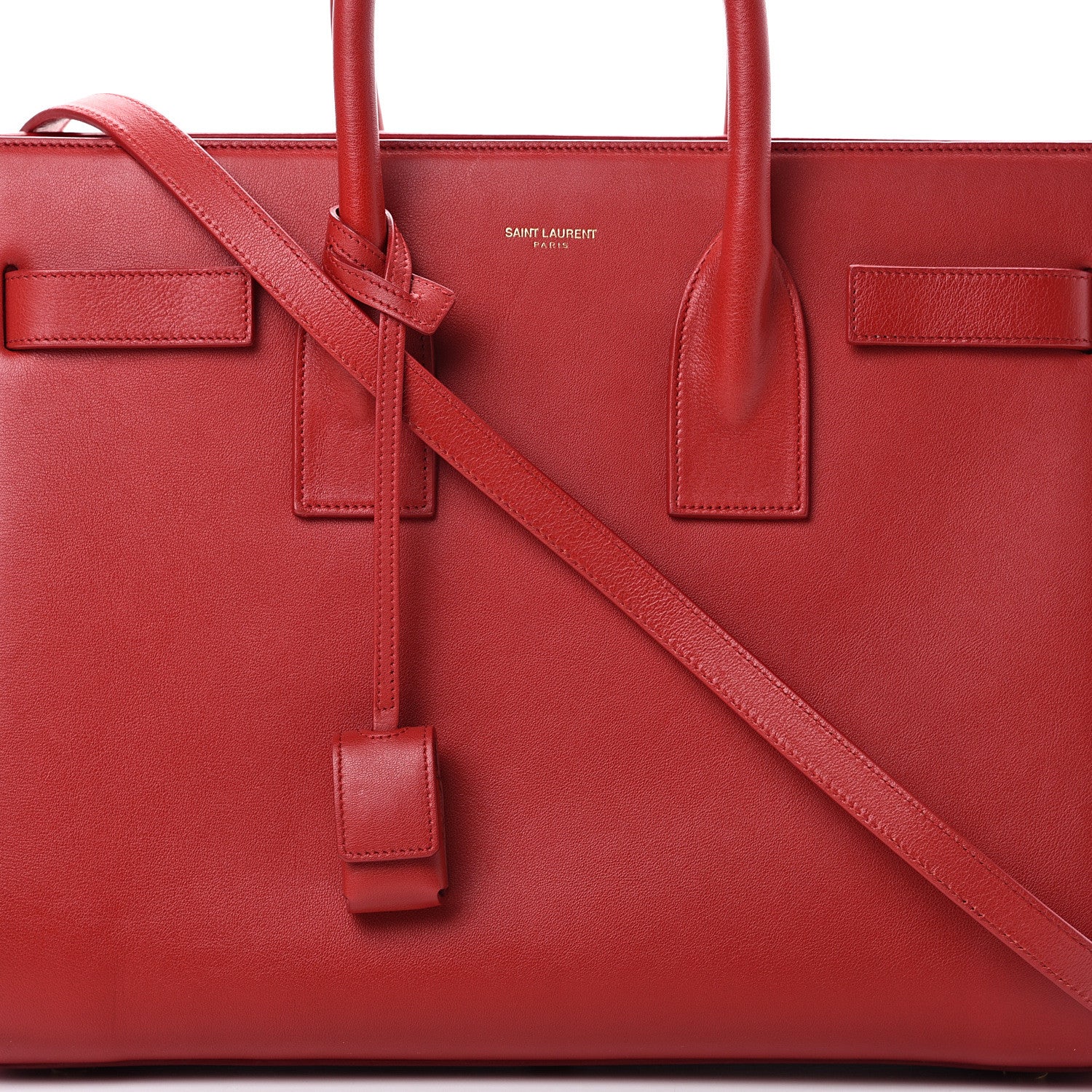 Saint Laurent Calfskin Small Sac De Jour Lipstick Red 8 of 13