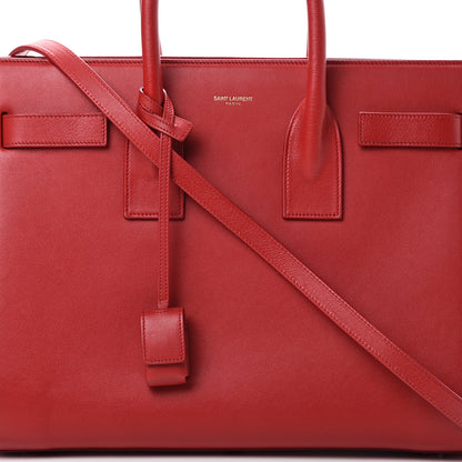 Saint Laurent Calfskin Small Sac De Jour Lipstick Red 8 of 13