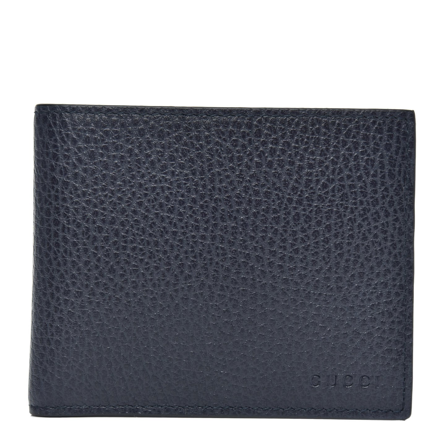 Dollar Calfskin Bi-Fold Wallet Navy
