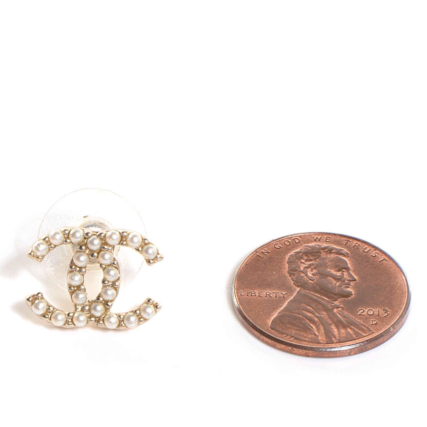 Chanel Pearl CC Earrings Gold 2 of 6