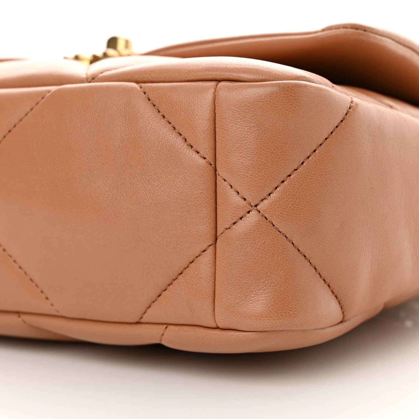 Lambskin Quilted Medium Chanel 19 Flap Brown