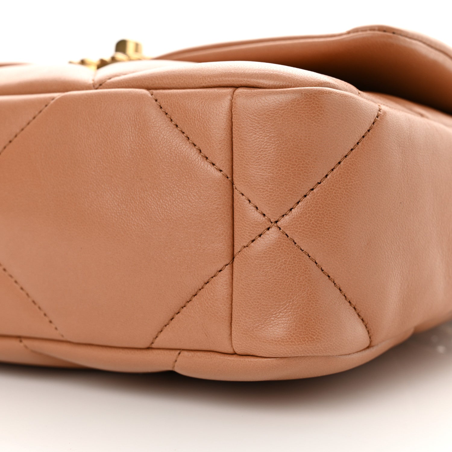 Chanel Lambskin Quilted Medium Chanel 19 Flap Brown 10 of 11