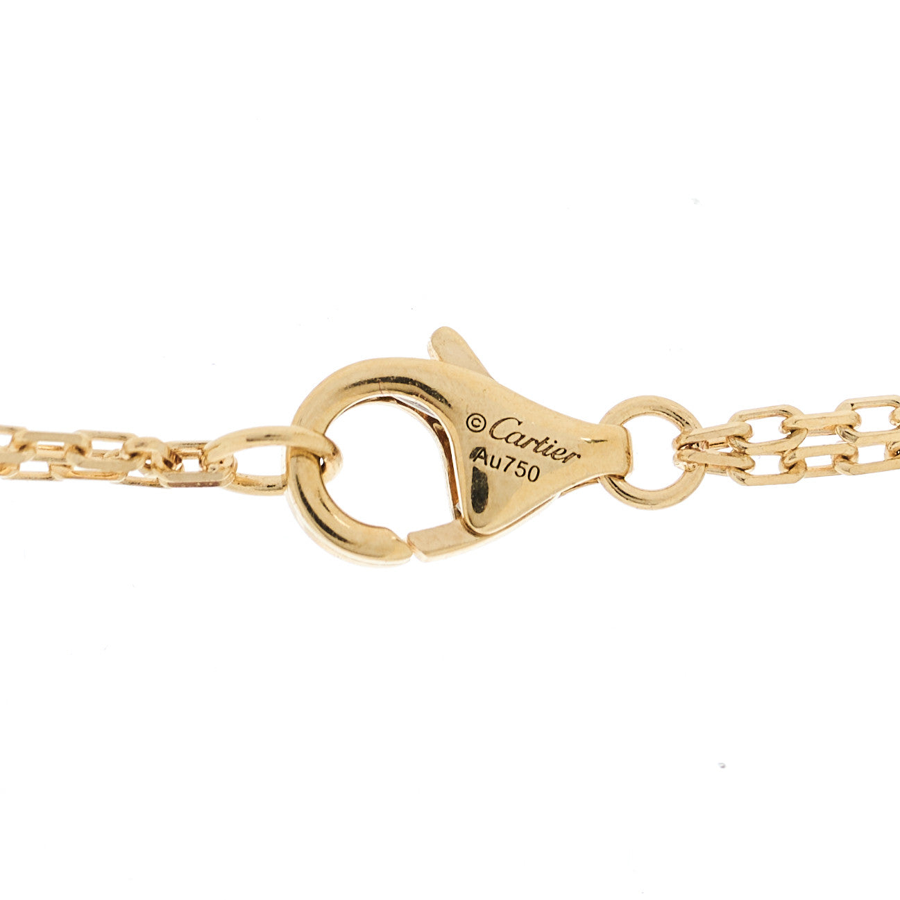 18K Yellow Gold 2 Diamond LOVE Necklace