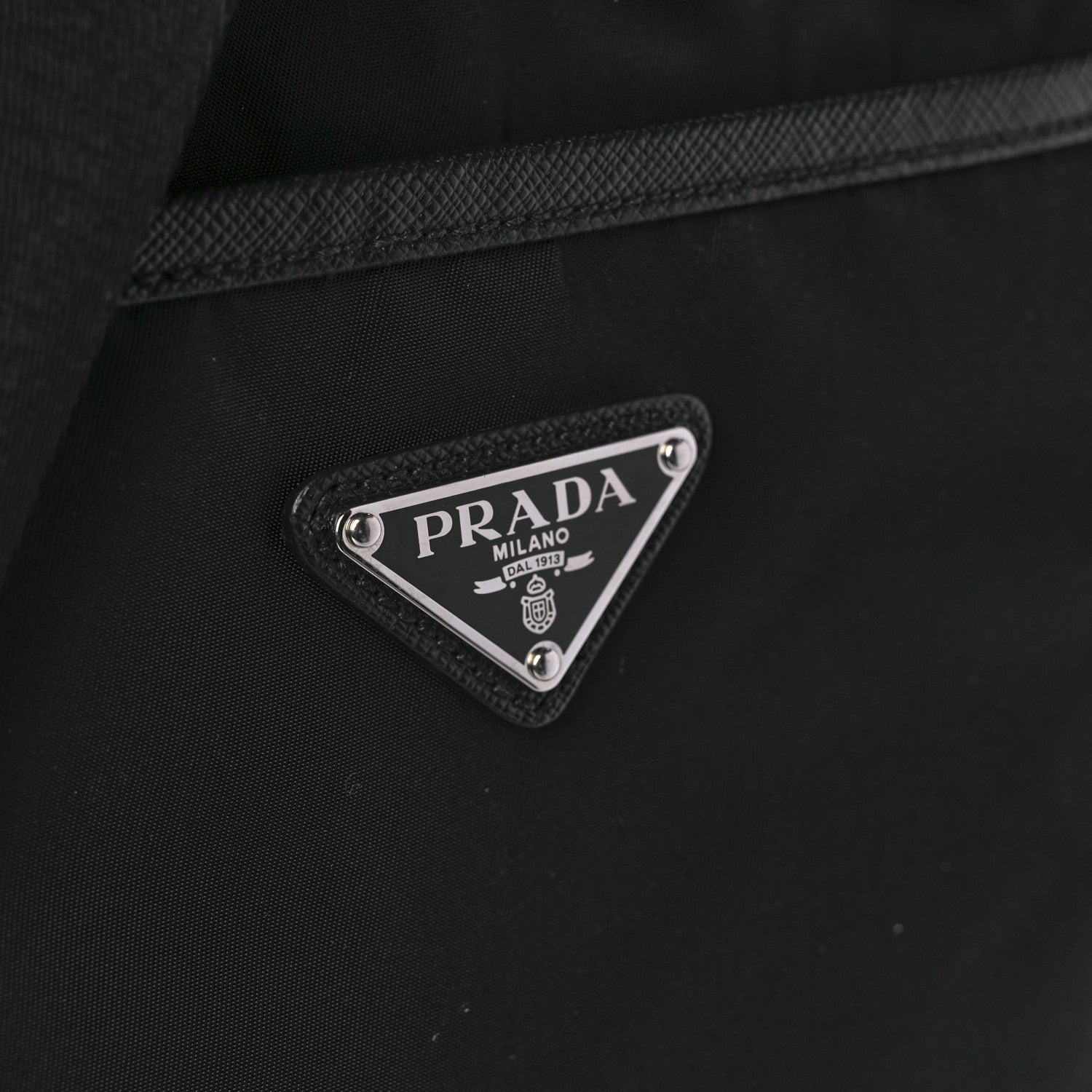 Prada Tessuto Nylon Saffiano Flat Messenger Bag Black 8 of 10