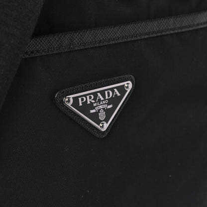 Prada Tessuto Nylon Saffiano Flat Messenger Bag Black 8 of 10