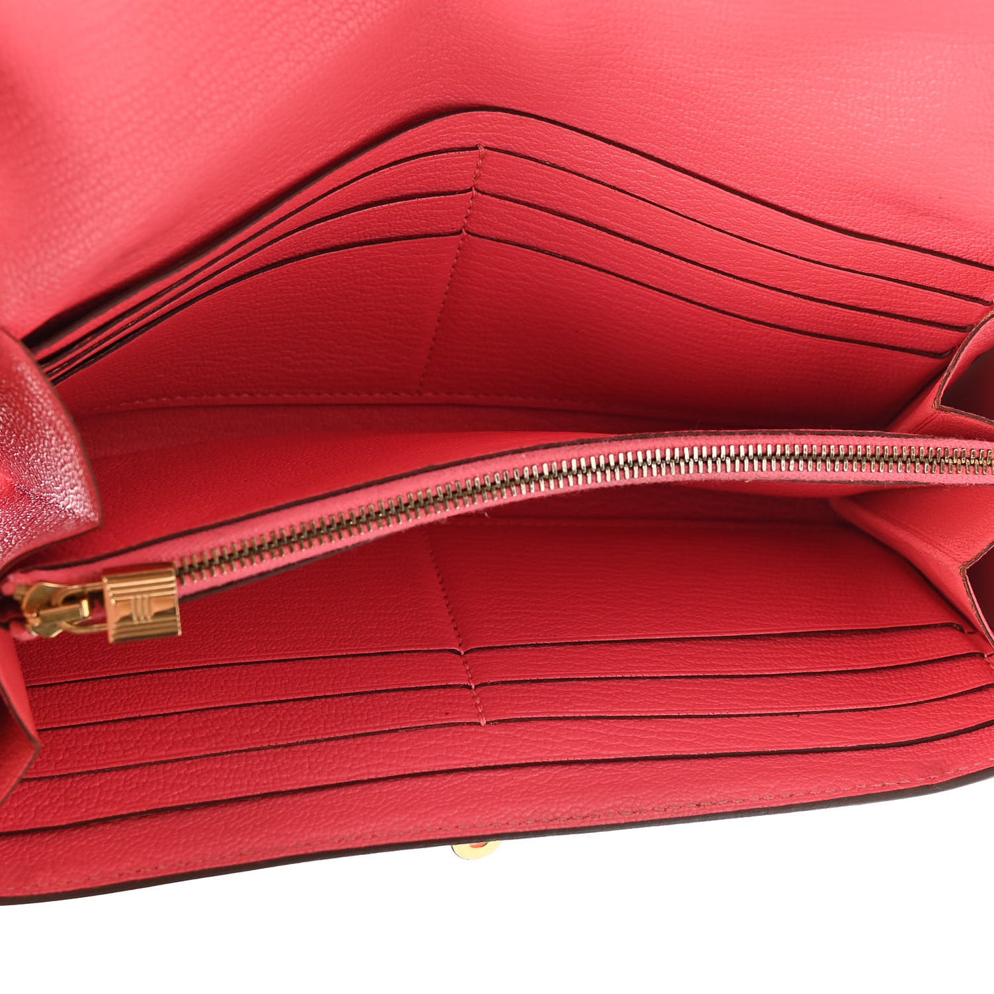 Chevre Mysore Kelly Longue Wallet Rose Azalee