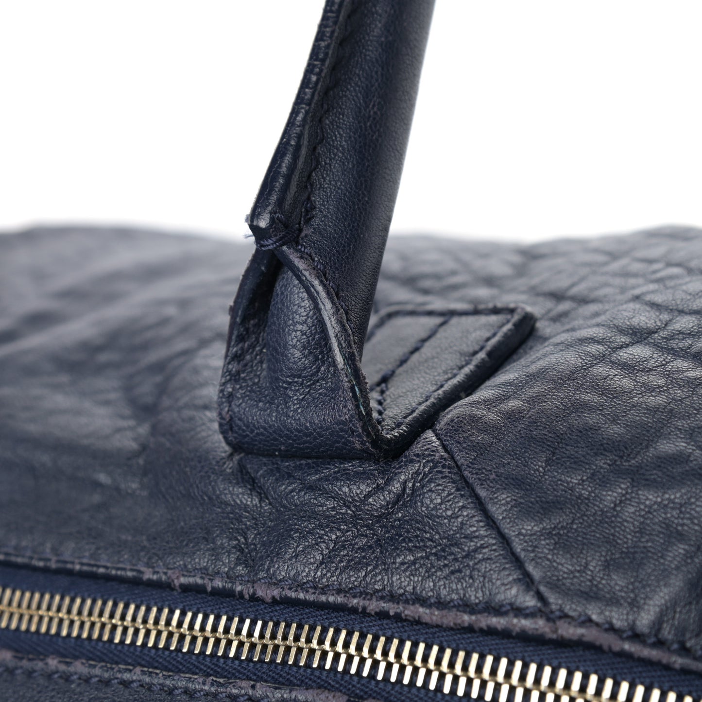 Pebbled Lambskin Medium Easy Sac Navy