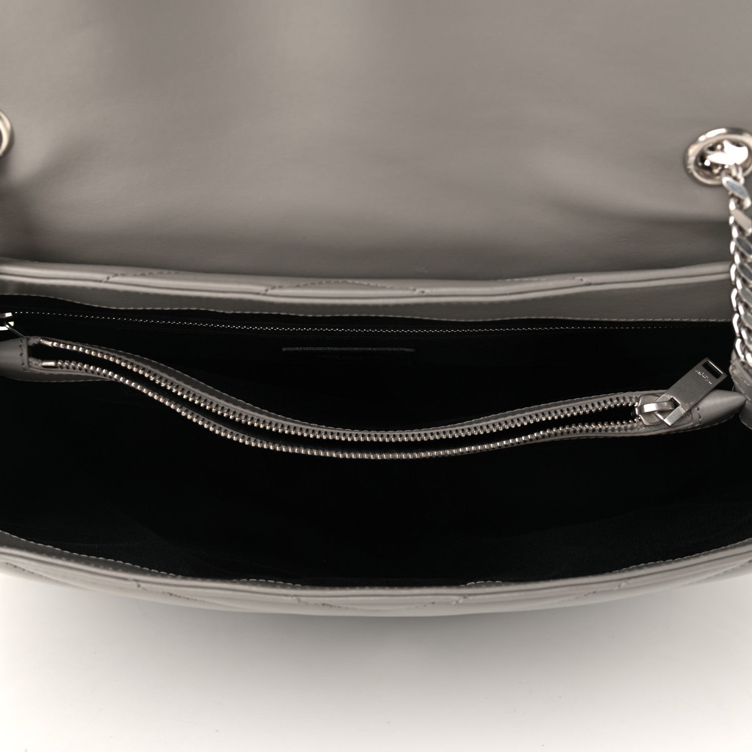 Saint Laurent Calfskin Y Quilted Monogram Large Loulou Chain Satchel Earth 5 of 9