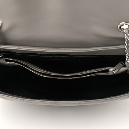 Saint Laurent Calfskin Y Quilted Monogram Large Loulou Chain Satchel Earth 5 of 9