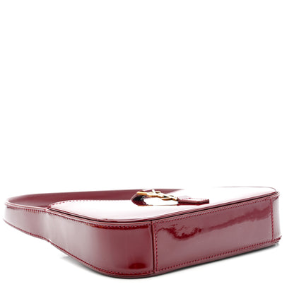 Saint Laurent Patent Calfskin Le 5 A 7 Mini Hobo Red Grenat 4 of 10