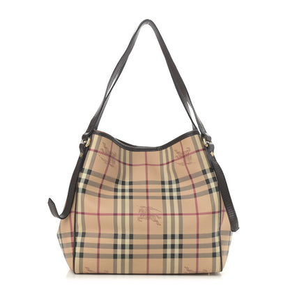 Burberry Haymarket Check Small Canterbury Tote Chocolate 1 of 13