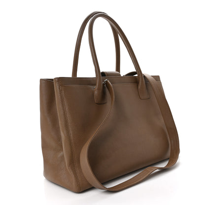 Chanel Calfskin Cerf Executive Shopper Tote Light Brown 3 of 11