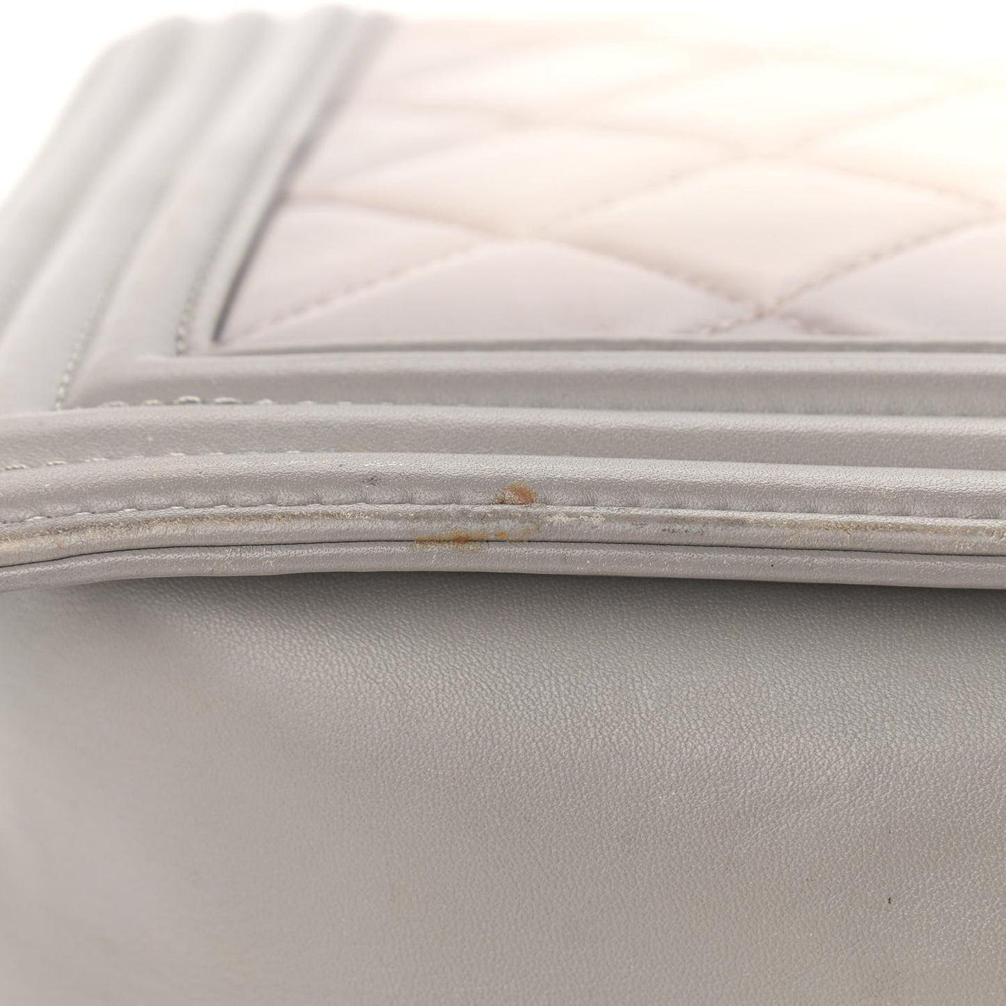 Calfskin Ombre Quilted Large Boy Flap Grey Beige