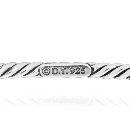 David Yurman Sterling Silver 2.5mm Cable Classics Bangle Bracelet 4 of 4