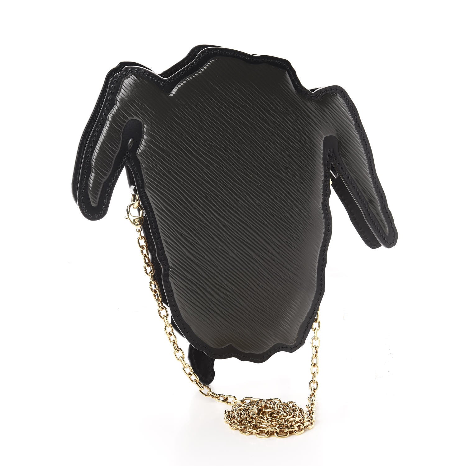 Louis Vuitton Epi Catogram Dog Face Clutch Black 3 of 10