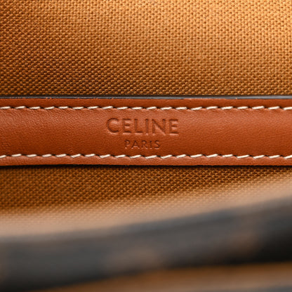 Celine Triomphe Canvas Medium Folco Bag Tan 6 of 11