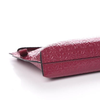 Loewe Calfskin Embossed Repeat T Pouch Raspberry 7 of 8