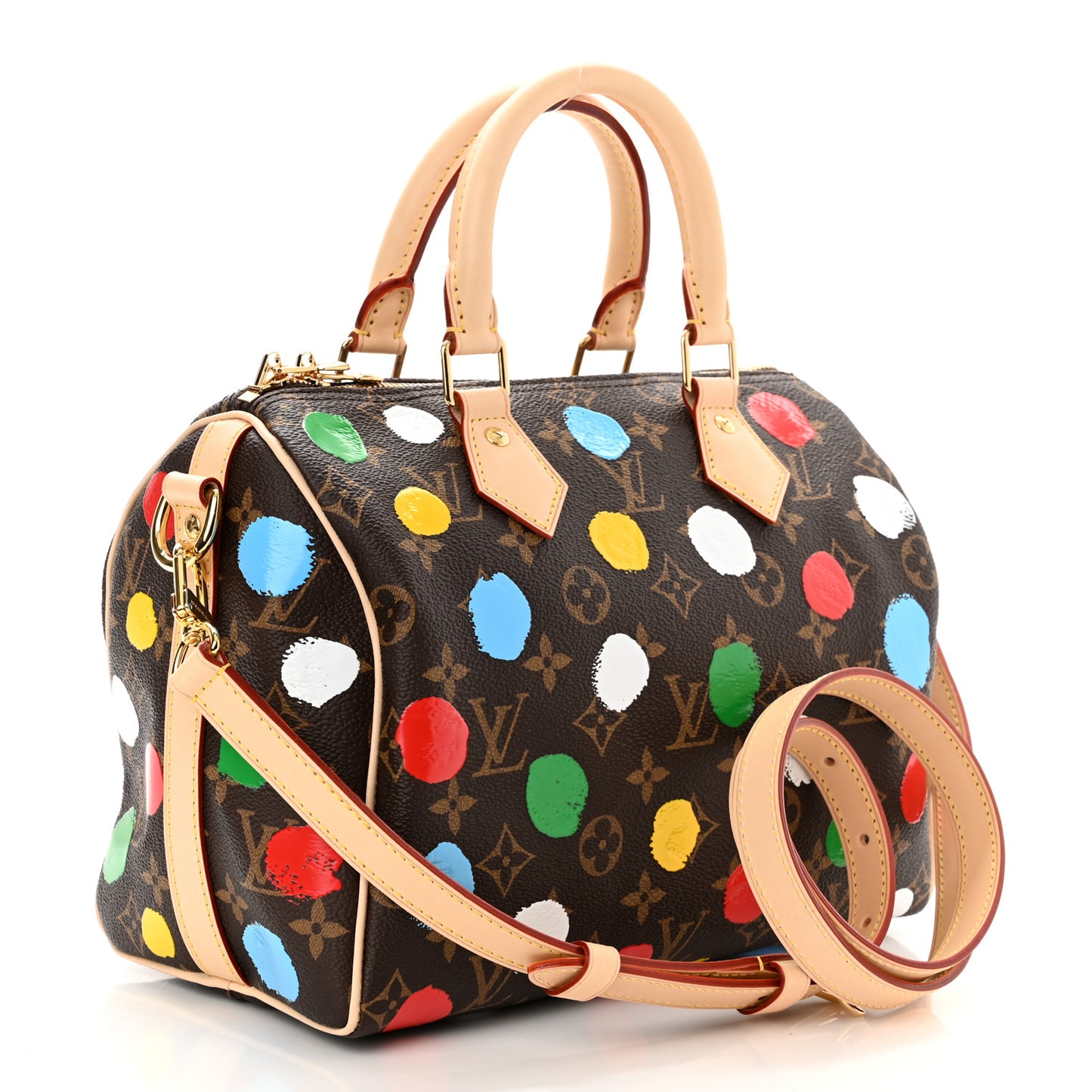 LV X YK Monogram Speedy Bandouliere 25 Multicolor