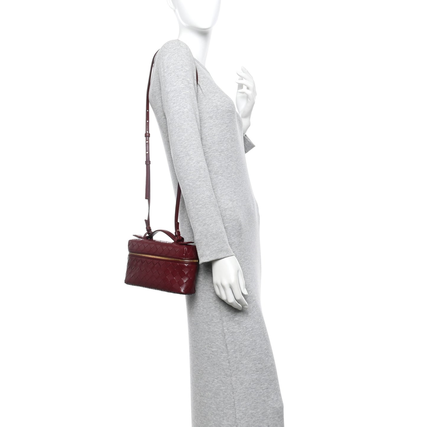 Nappa Intrecciato Bang Bang Vanity Case Cherry