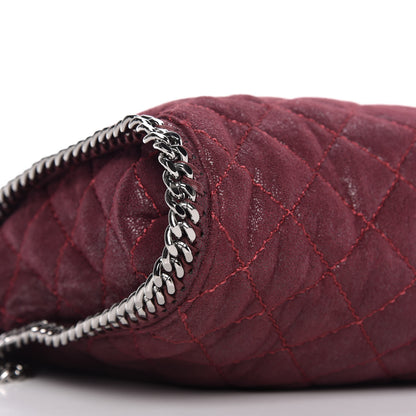 Stella McCartney Shaggy Deer Quilted Falabella Fold Over Tote Plum 7 of 10