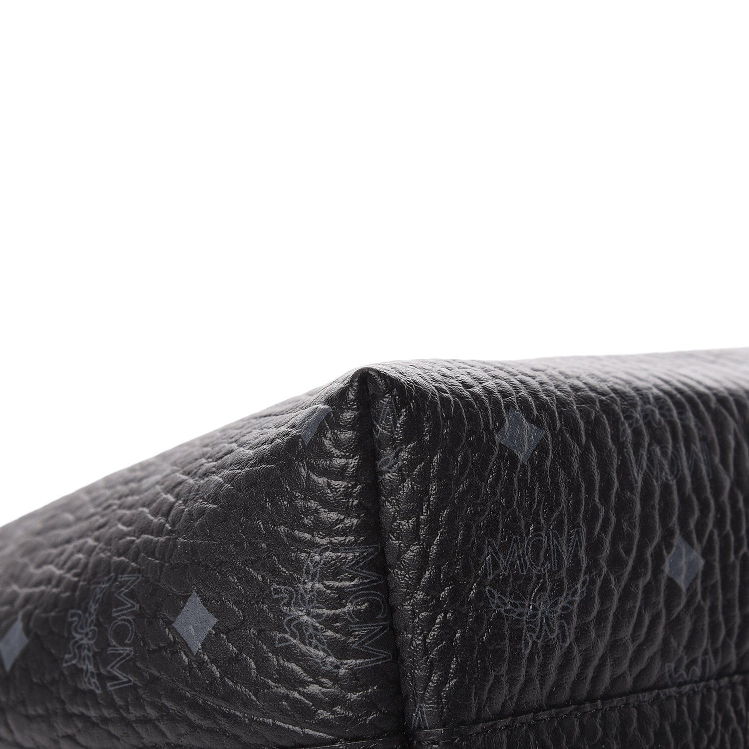 MCM Visetos Medium Anya Shopper Tote Black 12 of 14