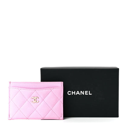 Chanel Caviar Quilted Card Holder Pink 13 of 13