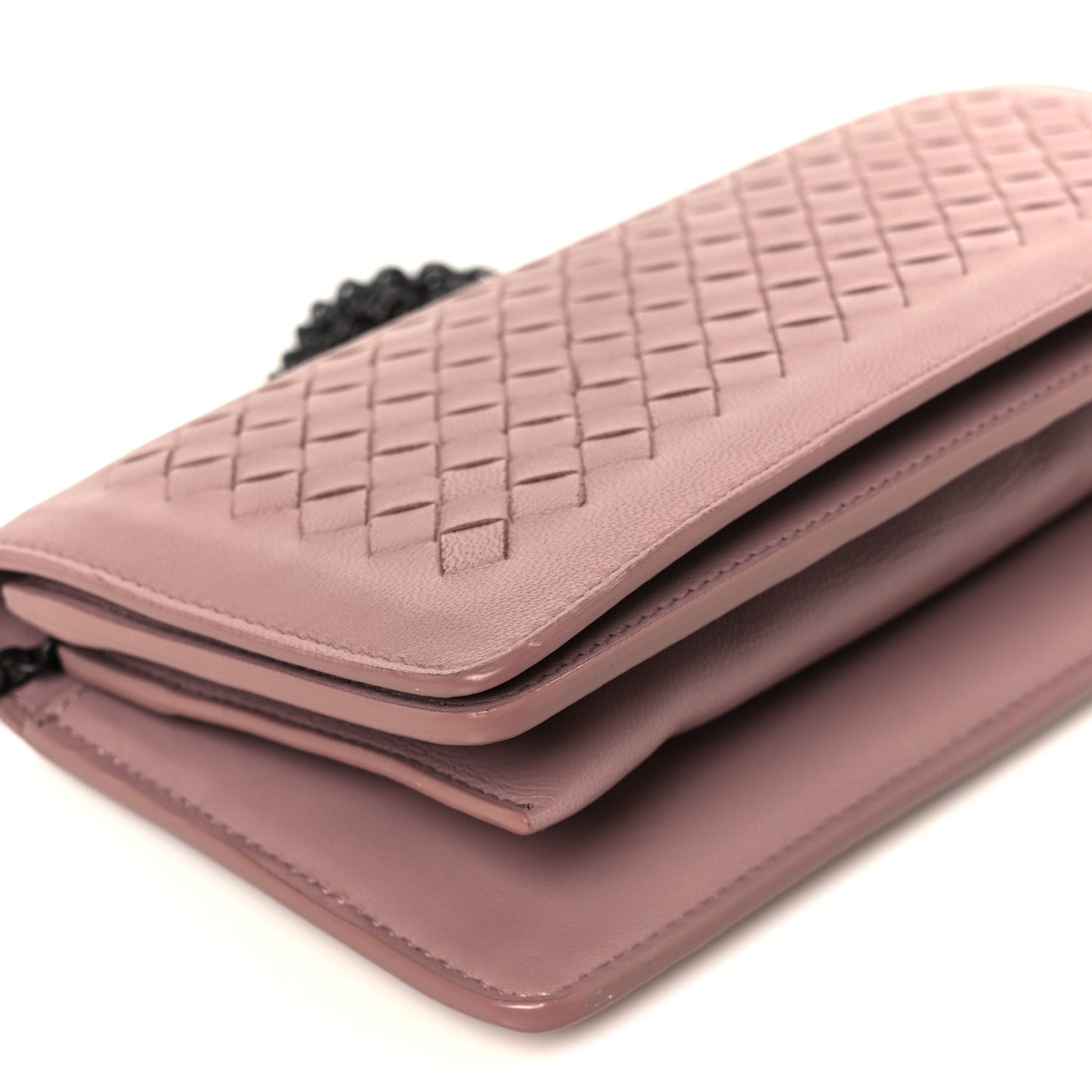 Nappa Intrecciato Continental Wallet on Chain Violet