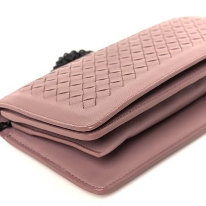 Bottega Veneta Nappa Intrecciato Continental Wallet on Chain Violet 10 of 11