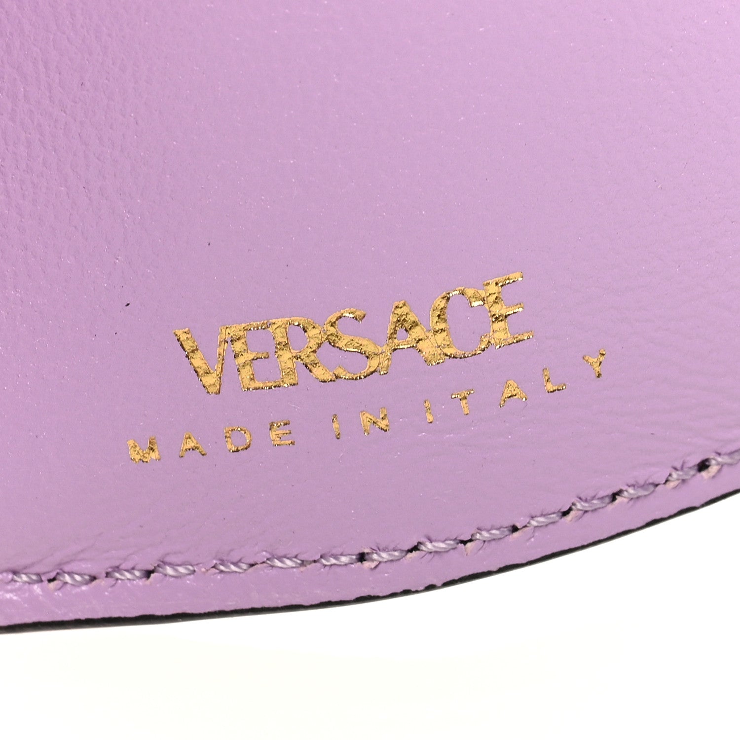 Versace Grained Calfskin Medusa Wallet on Chain Blue Pink 5 of 7