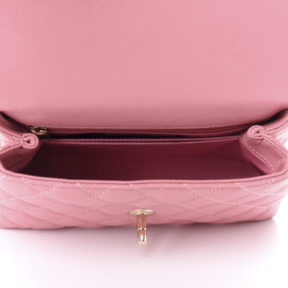 Chanel Caviar Quilted Mini Coco Handle Flap Pink 5 of 10