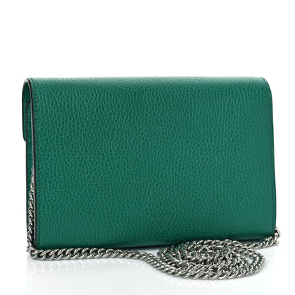 Gucci Calfskin Mini Dionysus Chain Wallet Emerald 3 of 9