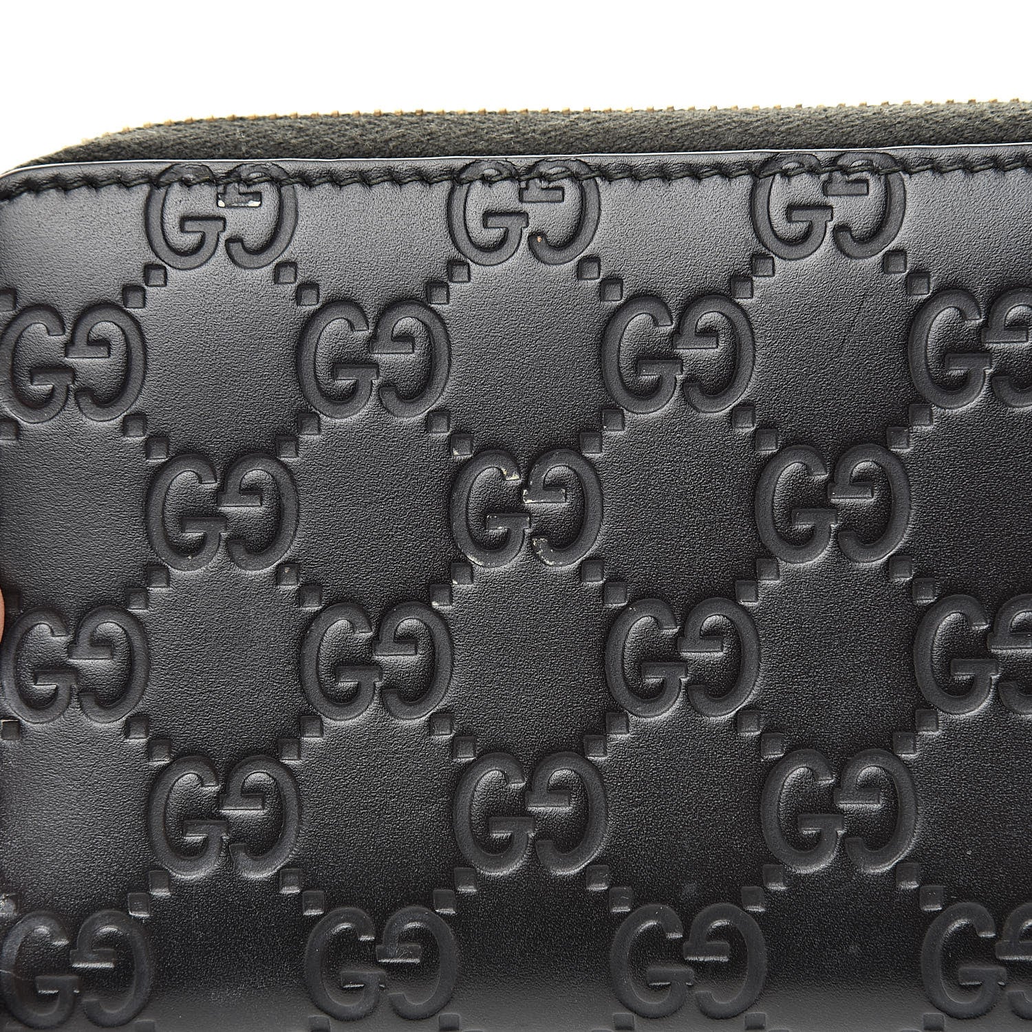 Gucci Guccissima Bow Zip Around Wallet Black 10 of 15