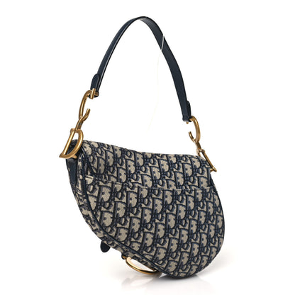 Christian Dior Oblique Saddle Bag Blue 3 of 11