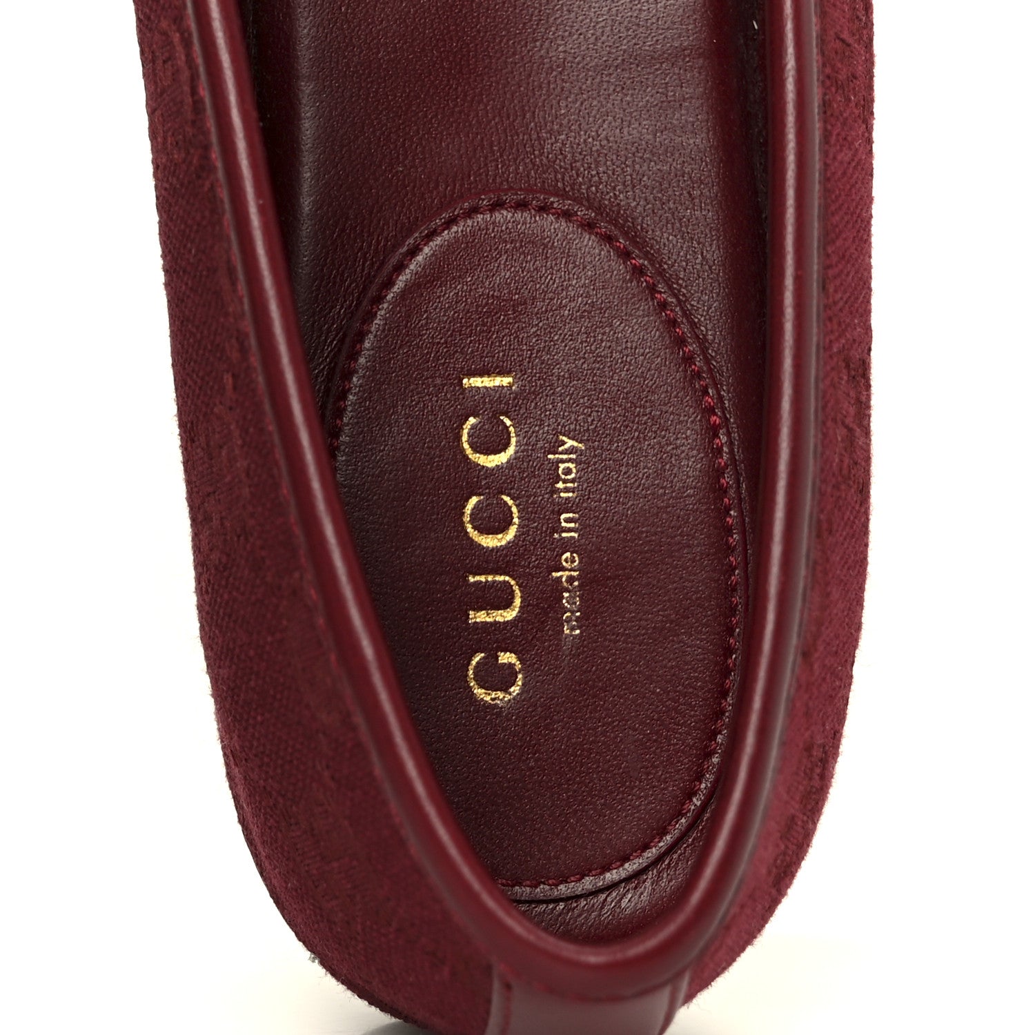 Gucci GG Monogram Horsebit Ballet Flats 37.5 Rosso Ancora 8 of 10