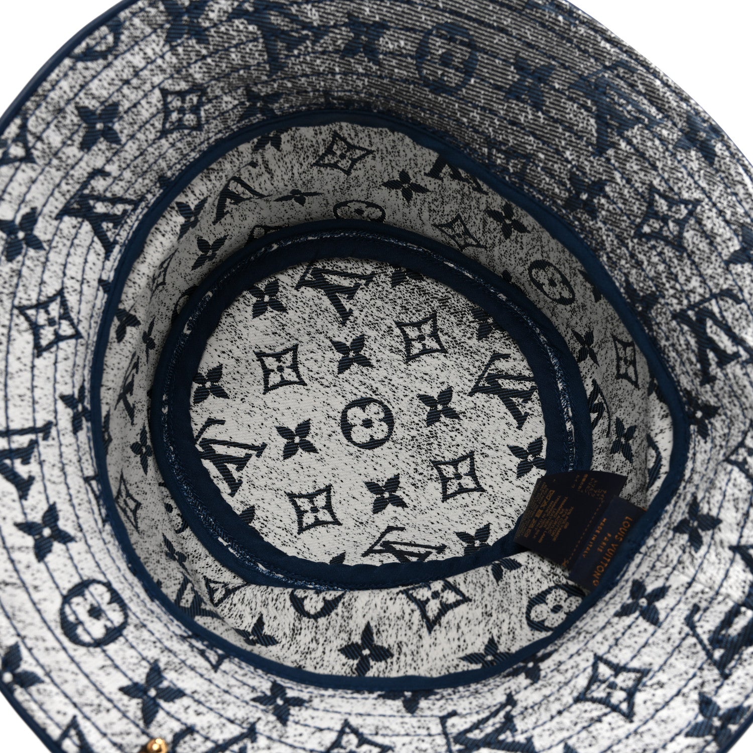 Louis Vuitton Monogram Denim Jacquard Bob Bucket Hat S Blue 5 of 6