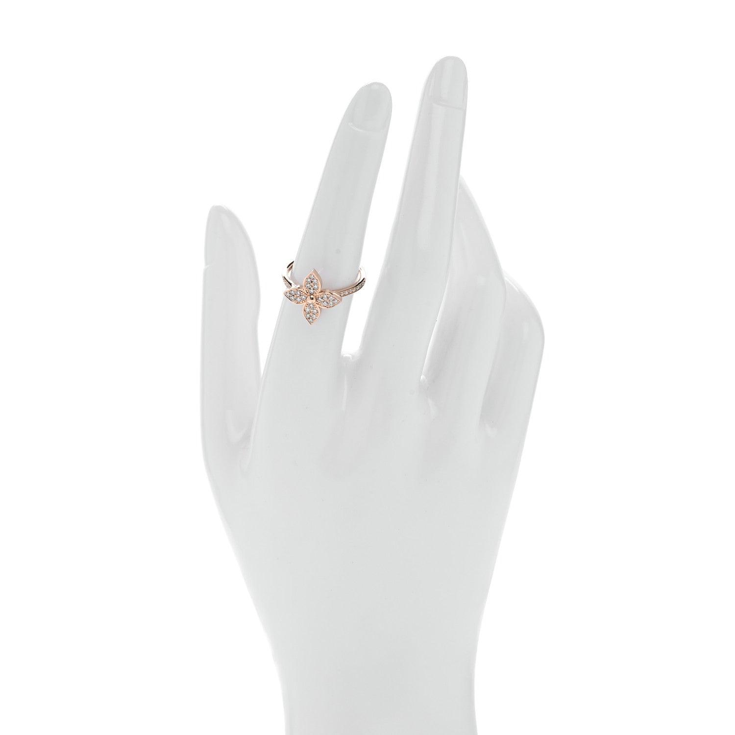 Louis Vuitton 18K Pink Gold Diamond Star Blossom Ring 53 6.5 2 of 6