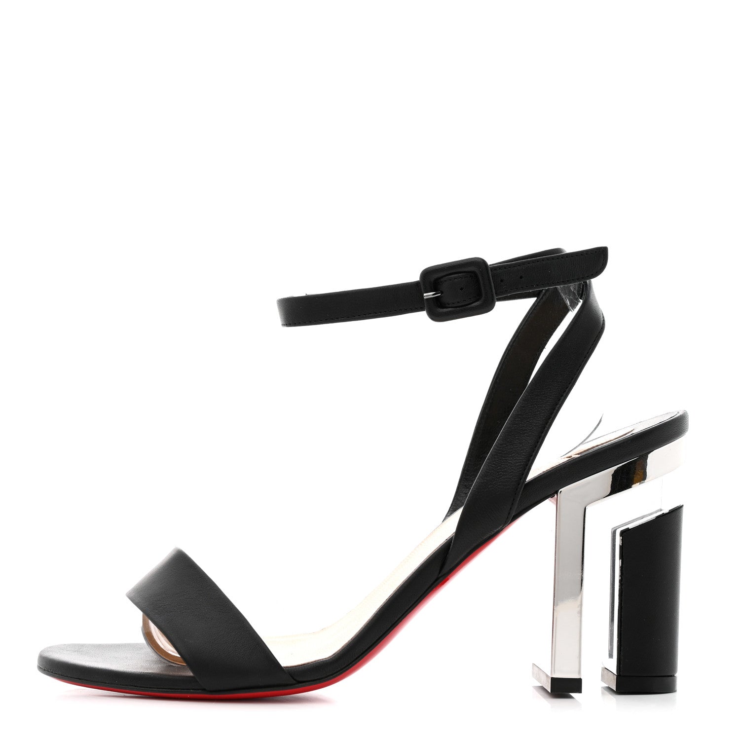 Christian Louboutin Nappa Tournikouna 85 Sandals 38.5 Black 1 of 8